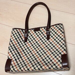 Jaks London English Tartan Plaid Tote Handbag
